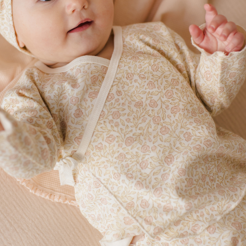 Quincy Mae - Wrap Top + Footed Pant Set | Primrose