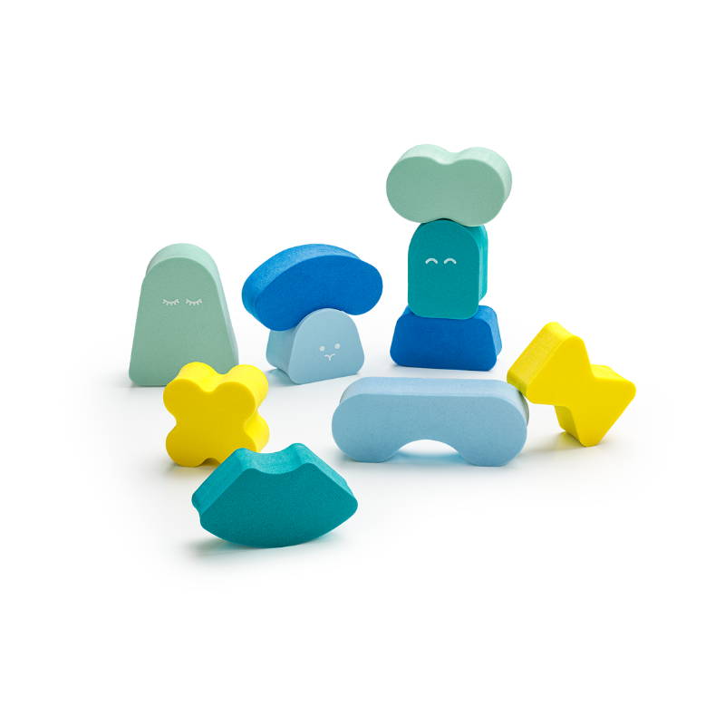 Quut - Blokki Balancing Shapes | Minty Green