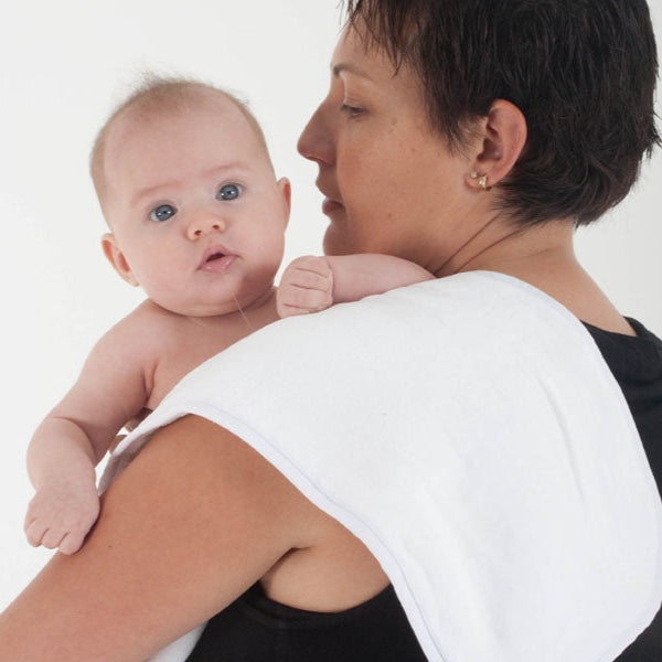 Mum2Mum - Burp Cloth | White