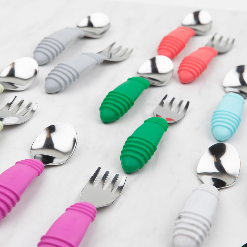 Bumkins - Spoon & Fork Set | Jade