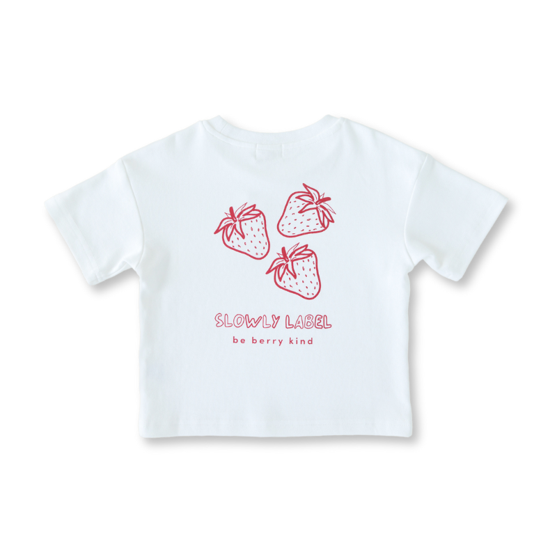 Slowly Label - Berry Kind Tee | Strawberry