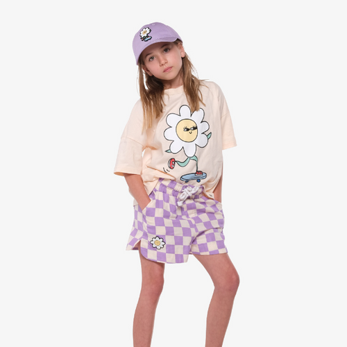 The Girl Club | Lavender Checker Shorts
