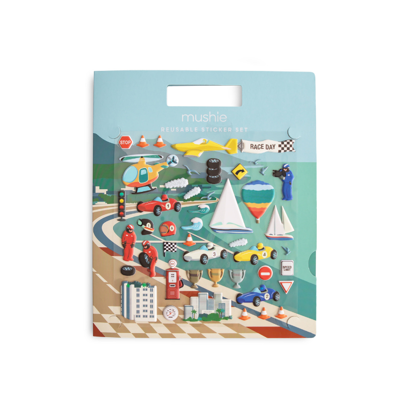 Mushie - Reusable Sticker Set | Race Cars
