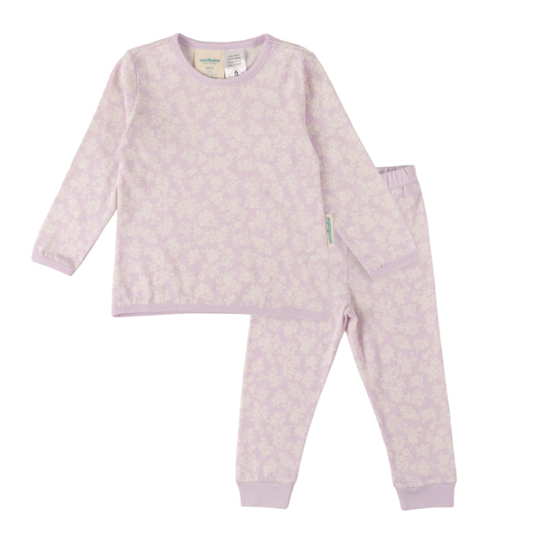 Woolbabe - Merino + Cotton Pyjamas | Mauve Manuka