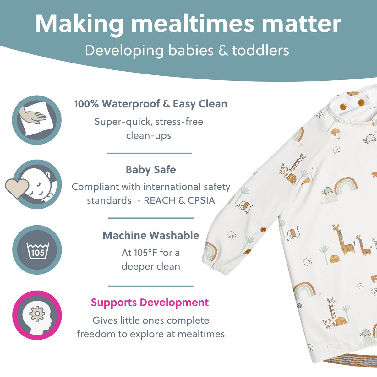 Bibado - Long Sleeve Coverall Bib | George Pig