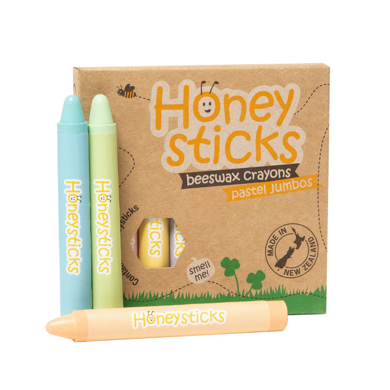 Honeysticks - Natural Beeswax Crayons | Jumbo Pastel