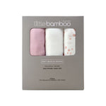 Little Bamboo - Muslin Wrap - Set of 3 | Dusty Pink