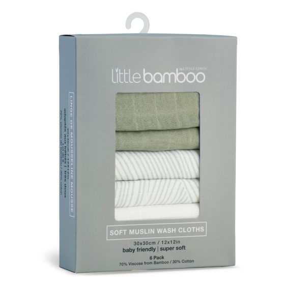 Little Bamboo - Muslin Baby Wash Cloths | Bayleaf