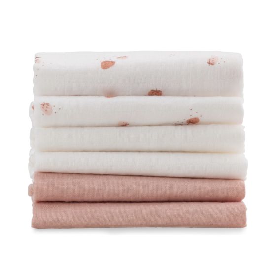 Little Bamboo - Muslin Baby Wash Cloths | Dusty Rose