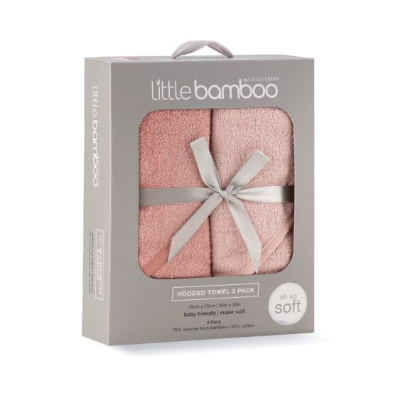 Little Bamboo - Hooded Towels | Dusty Rose