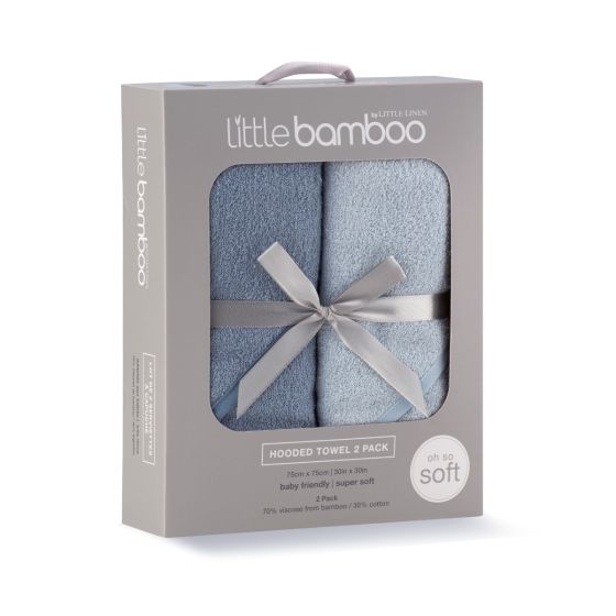 Little Bamboo - Hooded Towels | Retro Blue