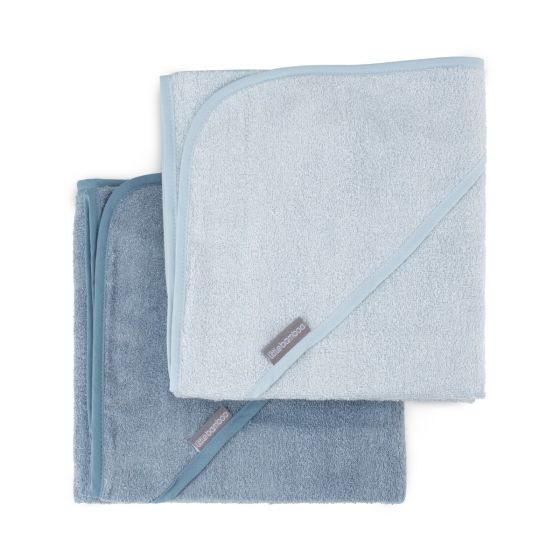 Little Bamboo - Hooded Towels | Retro Blue