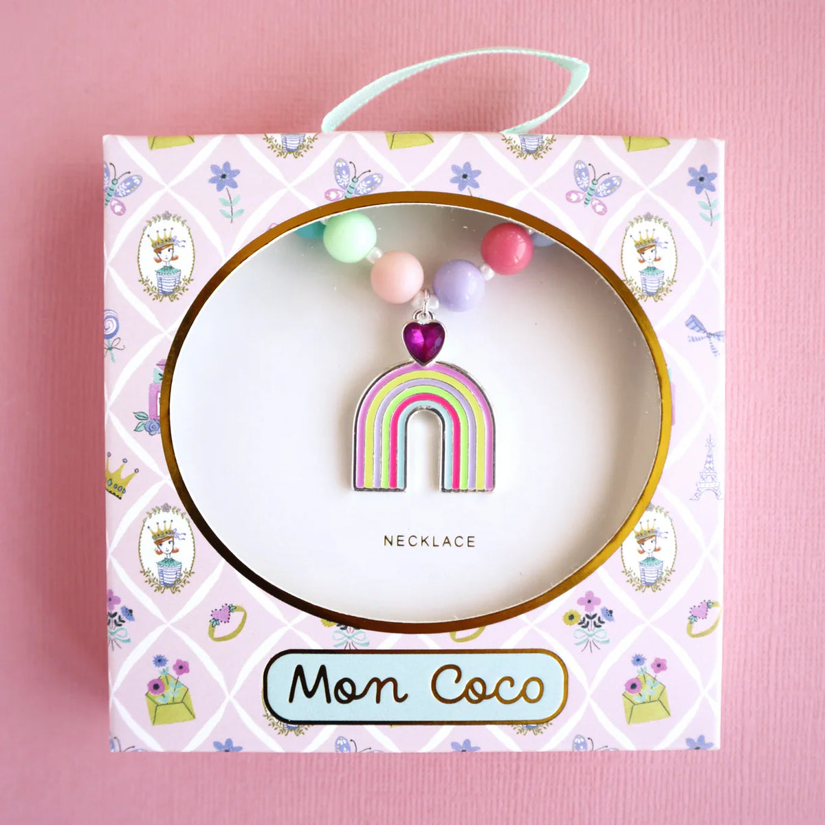 Mon Coco - Rainbow Heart Necklace | Boxed