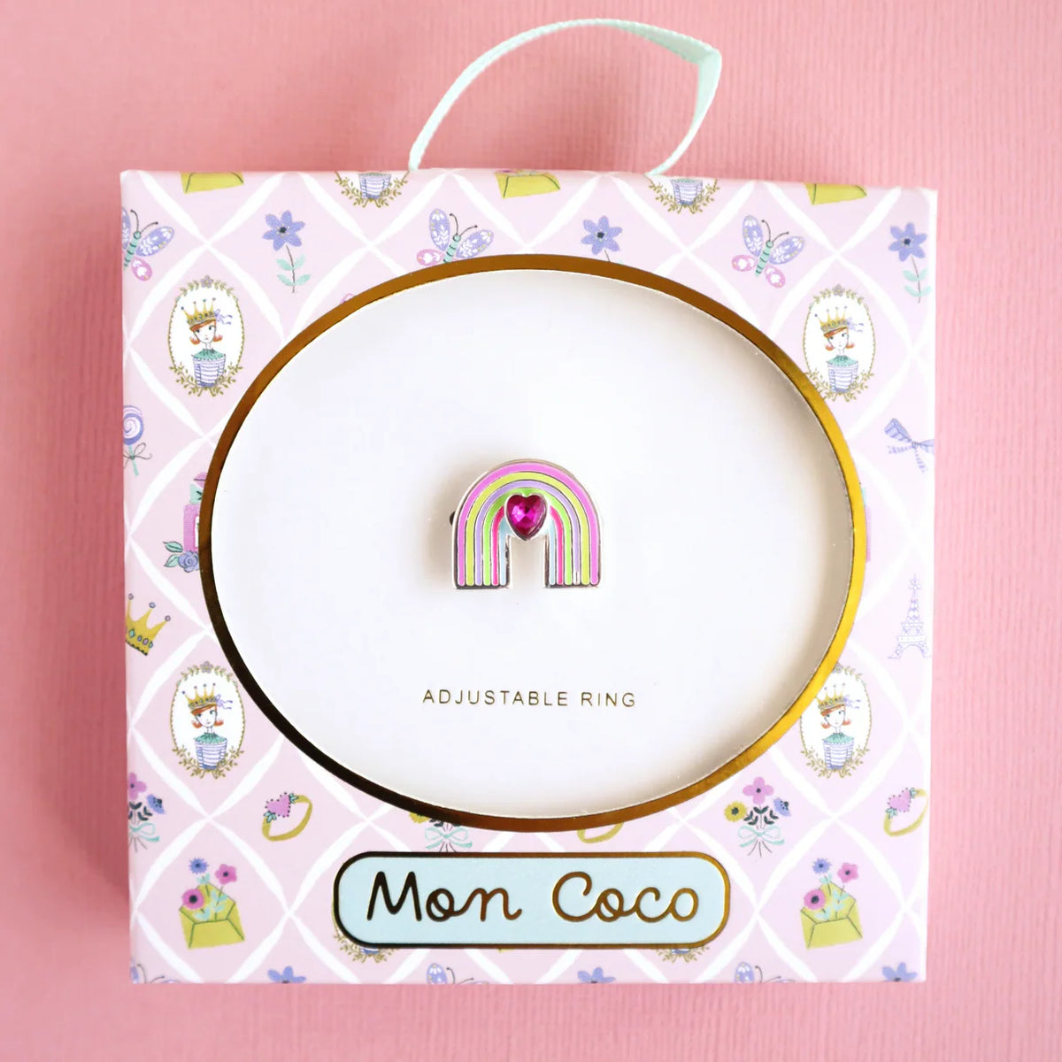 Mon Coco - Rainbow Heart Ring | Boxed