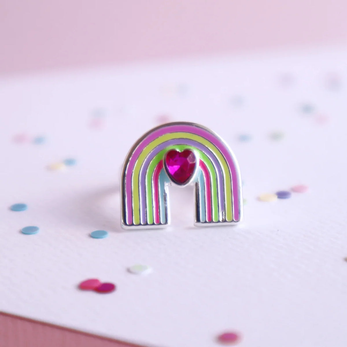 Mon Coco - Rainbow Heart Ring | Boxed