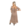Albie Nursing Attire - Ivy Dress | Caramel Pinstripe