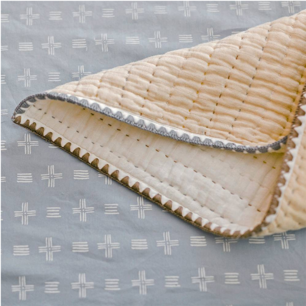 Crane Baby - Fitted Cot Sheet - Ezra River Dash