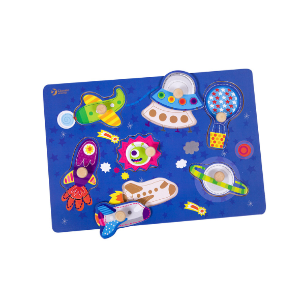 Classic World - Wooden Toddler Puzzle | Space